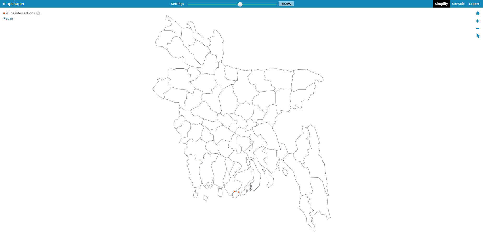 simplified map